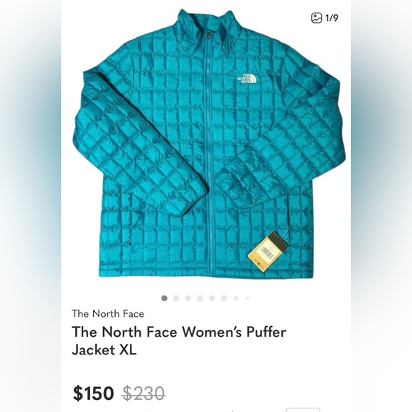 The North Face Women's Multicolor Puffer Jacket XL - Picture 5 of 5